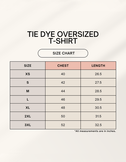 Unisex Tie Dye Oversized T-Shirt - JollyPrints