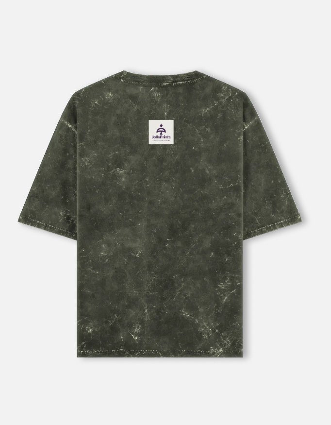 Unisex Acid Washed Oversized Tee - JollyPrints