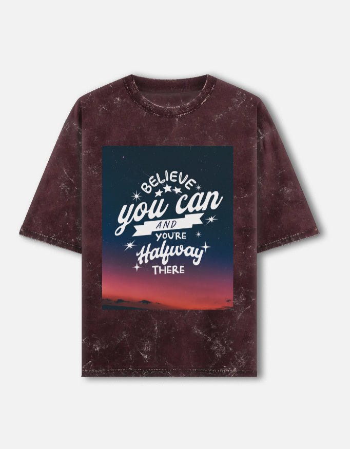 Unisex Acid Washed Oversized Tee - JollyPrints