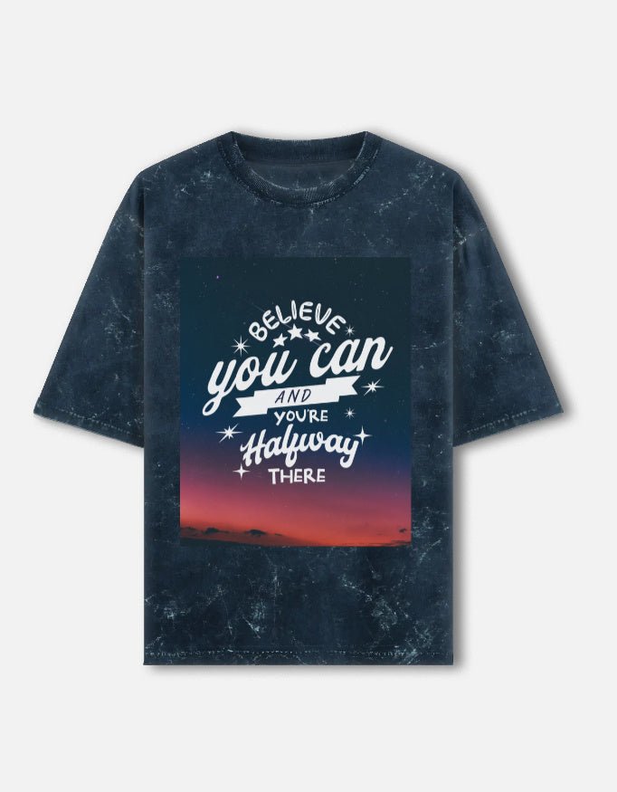 Unisex Acid Washed Oversized Tee - JollyPrints