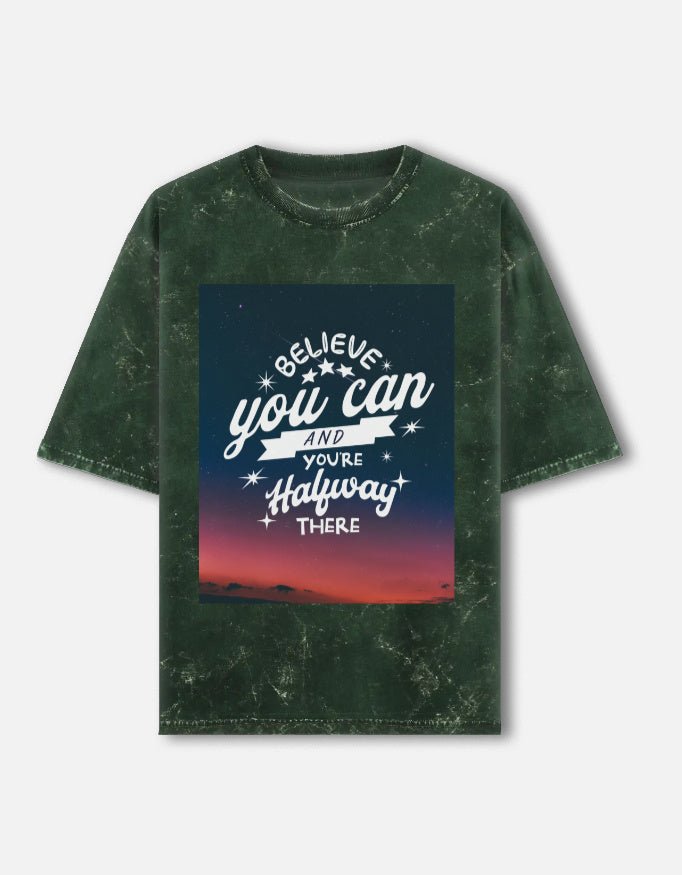 Unisex Acid Washed Oversized Tee - JollyPrints